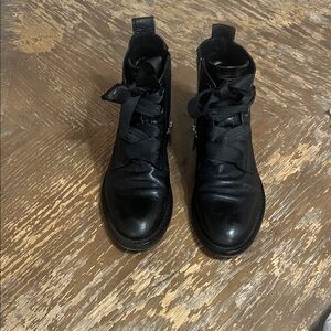 Zadig & Voltaire Black Lace Up Boots